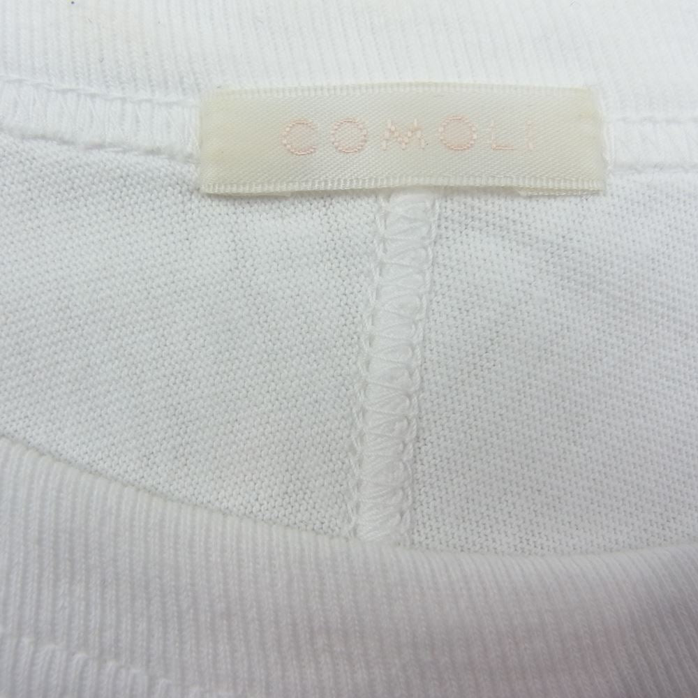 COMOLI コモリ 20AW S03-05003 フットボール 長袖 Tシャツ ホワイト サイズ3 ホワイト系 3【中古】