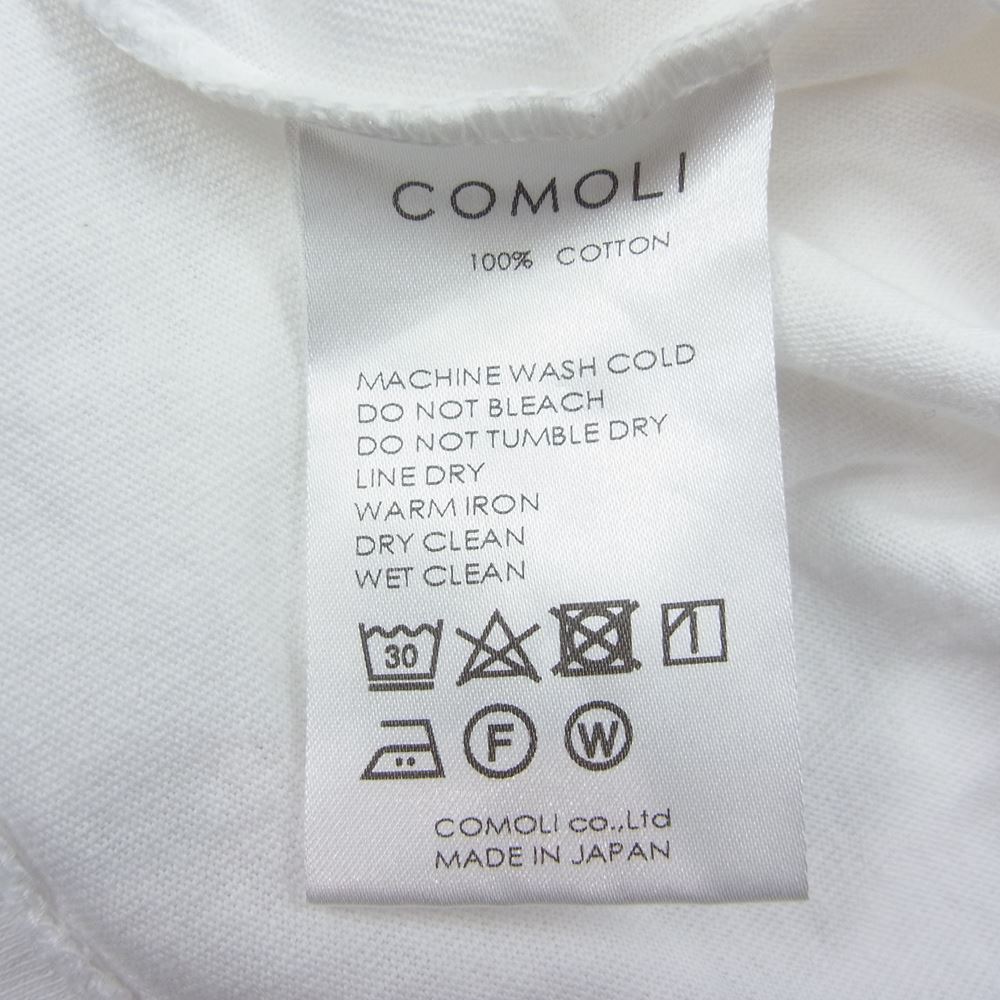 COMOLI コモリ 20AW S03-05003 フットボール 長袖 Tシャツ ホワイト サイズ3 ホワイト系 3【中古】