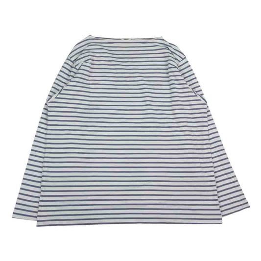 COMOLI コモリ 20SS R01-05017 ボーダー バスクシャツ ロングスリーブ ロンT 長袖 Tシャツ カットソー ホワイト系 パープル系 3【中古】