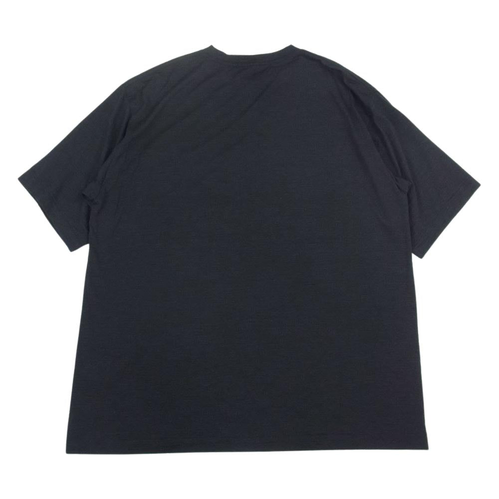 COMOLI コモリ 22SS V01-05007 ウール 天竺 Tシャツ クルーネック 半袖 Tシャツ サイズ3 チャコール系 3【美品】【中古】