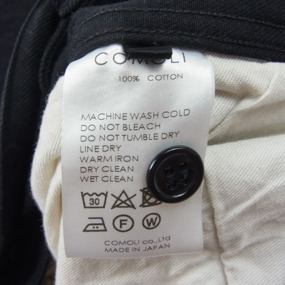 COMOLI コモリ 19AW Q03-03005 ベルテッド デニム パンツ ブラック サイズ2 ブラック系 2【中古】