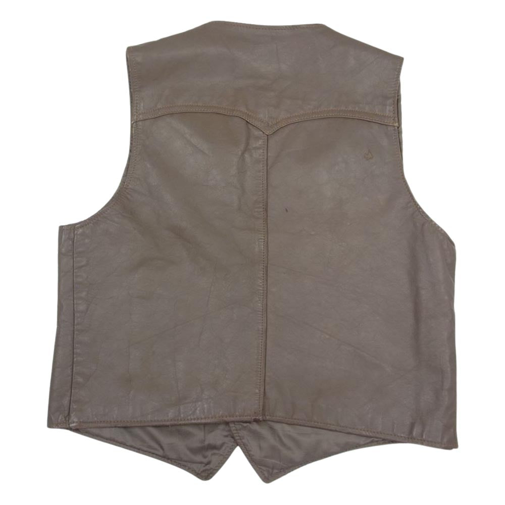 schott ショット USA製 RANCHER レザー ベスト ベージュ系 XL【中古】