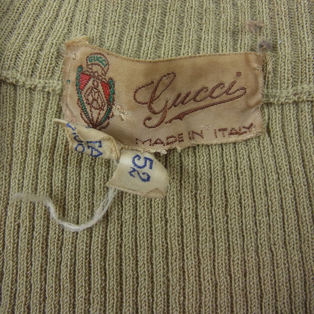 GUCCI グッチ イタリア製 オールド ニット  ベージュ系 52【中古】