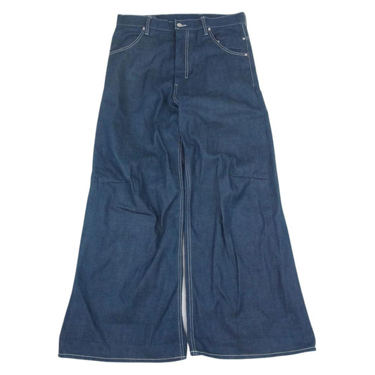 シンヤコズカ AS 1ST WAS デニム ワイド パンツ インディゴブルー系 S【中古】