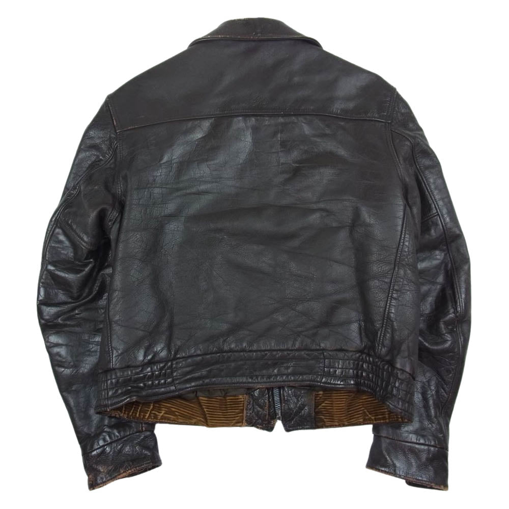 schott ショット ヴィンテージ 50s PERFECT パーフェクト リボンタグ レザー ボア ジャケット ブラウン系【中古】