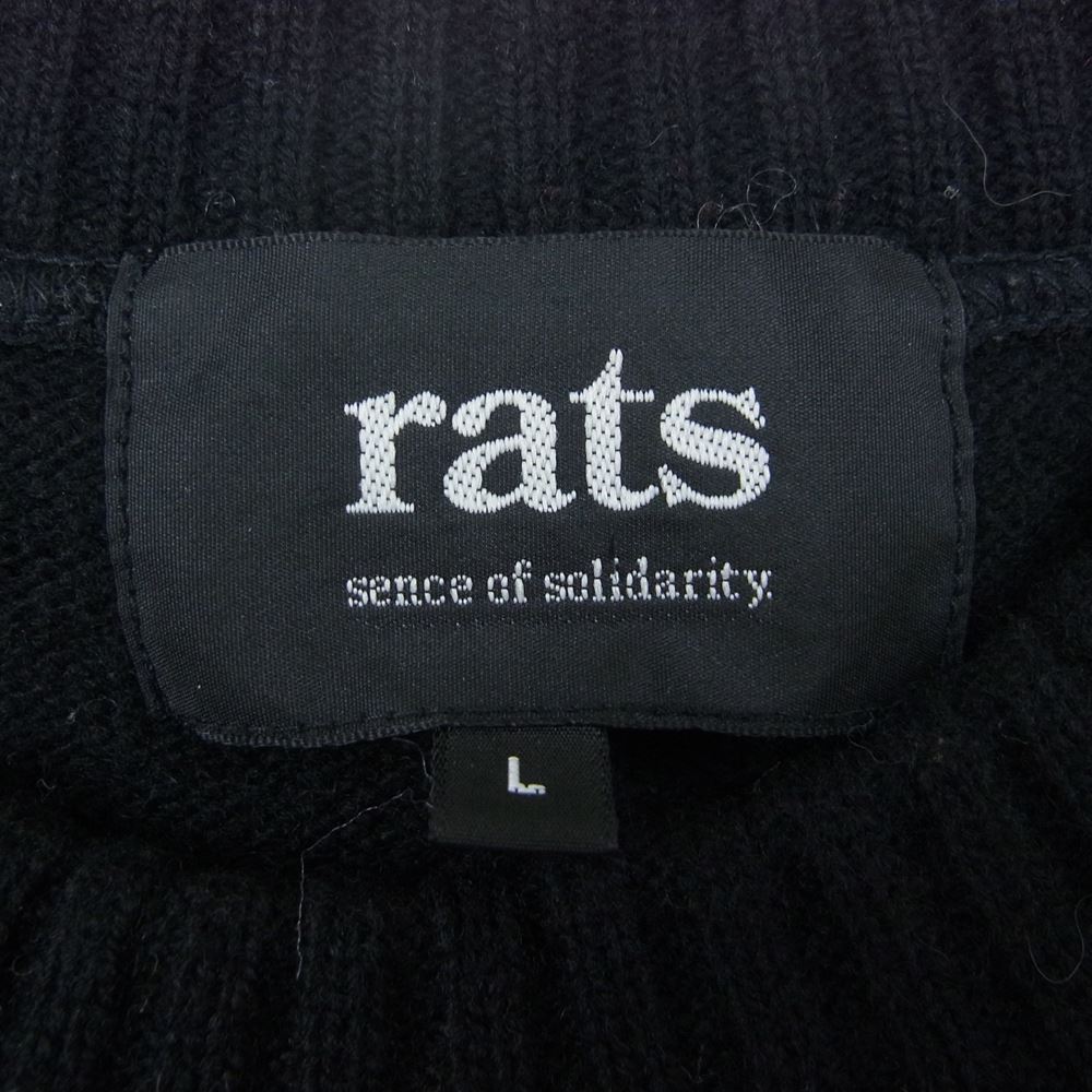RATS ラッツ ノルディック柄 ウール ニット ブラック系 L【中古】