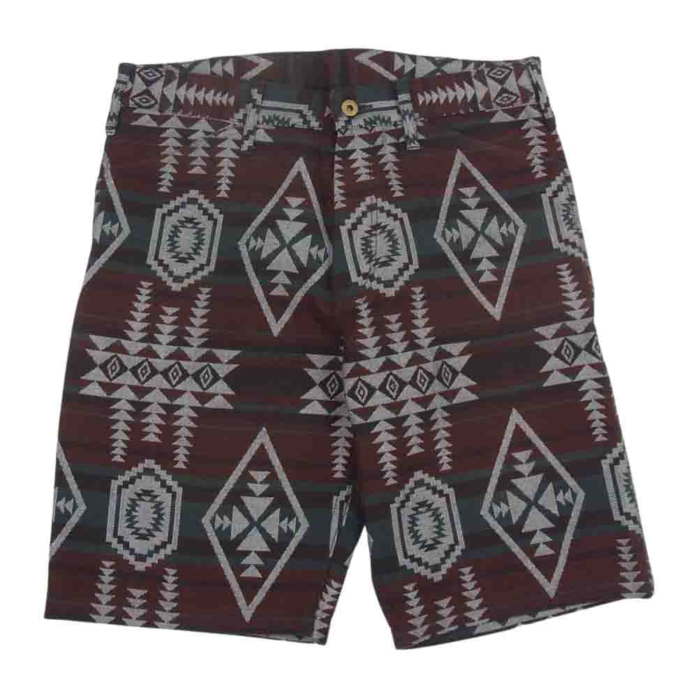 GANGSTERVILLE ギャングスタービル BYGH-16-SS-06 ネイティブ柄 ショート パンツ ハーフ エンジ系 M【中古】