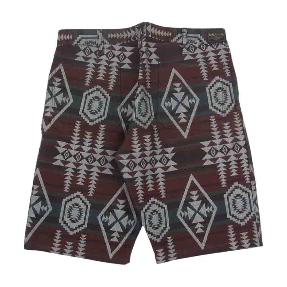 GANGSTERVILLE ギャングスタービル BYGH-16-SS-06 ネイティブ柄 ショート パンツ ハーフ エンジ系 M【中古】