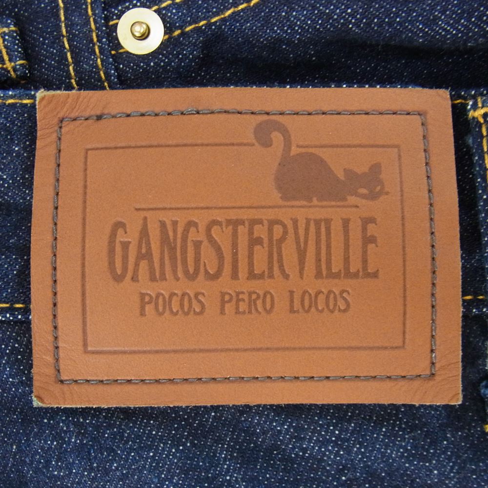 GANGSTERVILLE ギャングスタービル ストレート デニム パンツ 赤耳 インディゴブルー系 M【美品】【中古】