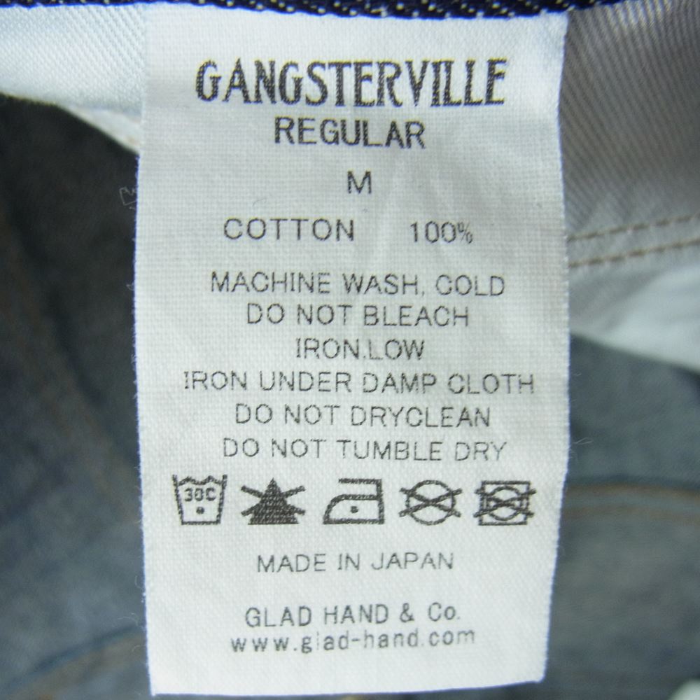 GANGSTERVILLE ギャングスタービル ストレート デニム パンツ 赤耳 インディゴブルー系 M【美品】【中古】