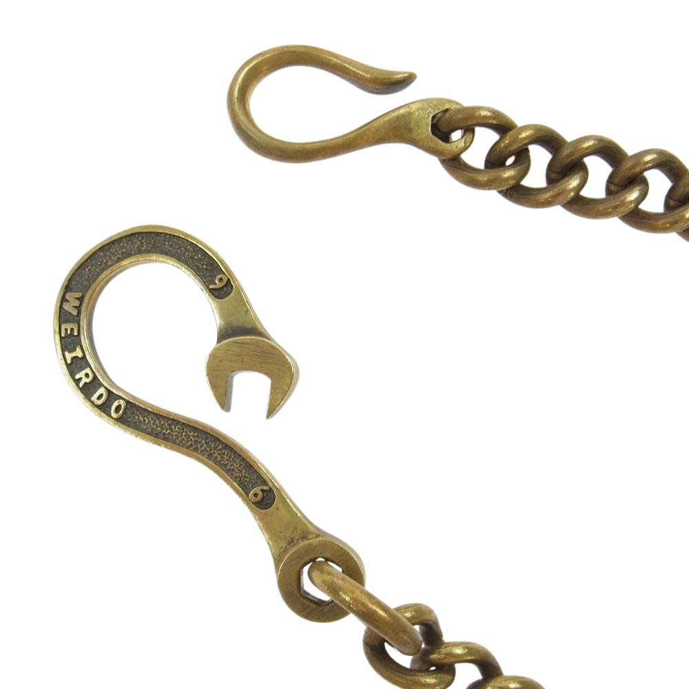 WEIRDO ウィアード 真鍮 brass スパナ フック ウォレット チェーン ゴールド系【中古】