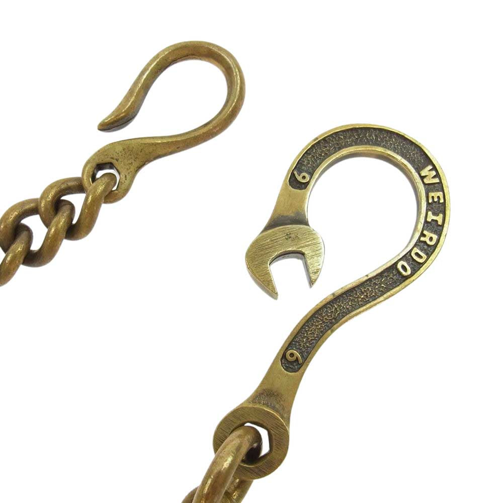 WEIRDO ウィアード 真鍮 brass スパナ フック ウォレット チェーン ゴールド系【中古】
