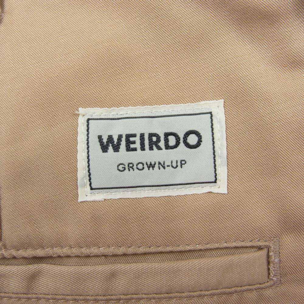 WEIRDO ウィアード W＆L UP TACK PANTS タック パンツ  ベージュ系 34【極上美品】【中古】