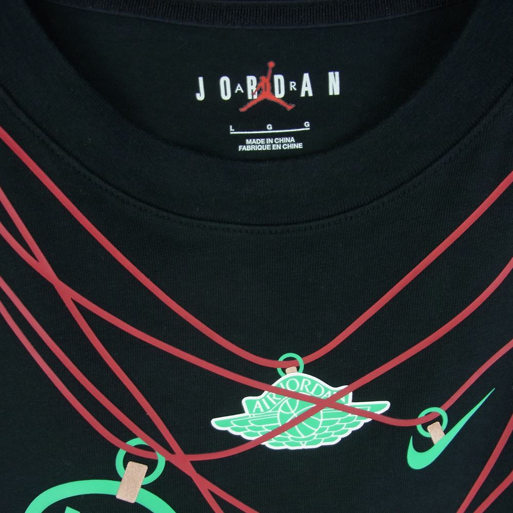 NIKE ナイキ DJ9741-010 JORDAN BRAND AS M J CLT SS TEE ジョーダン ブランド ネックレス デザイン 半袖 Tシャツ ブラック系 L【中古】