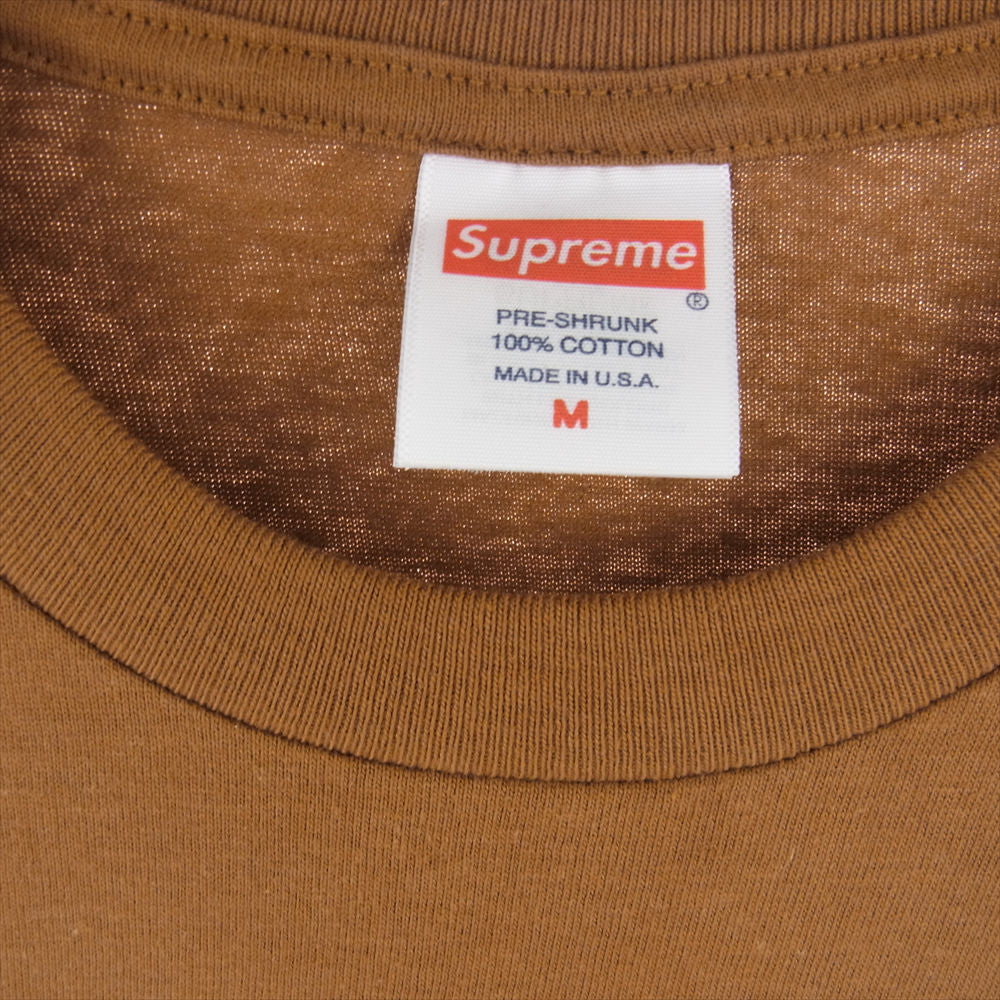 Supreme シュプリーム 23SS Arabic Logo Tee アラビック ロゴ プリント 半袖 Tシャツ ブラウン系 M【中古】