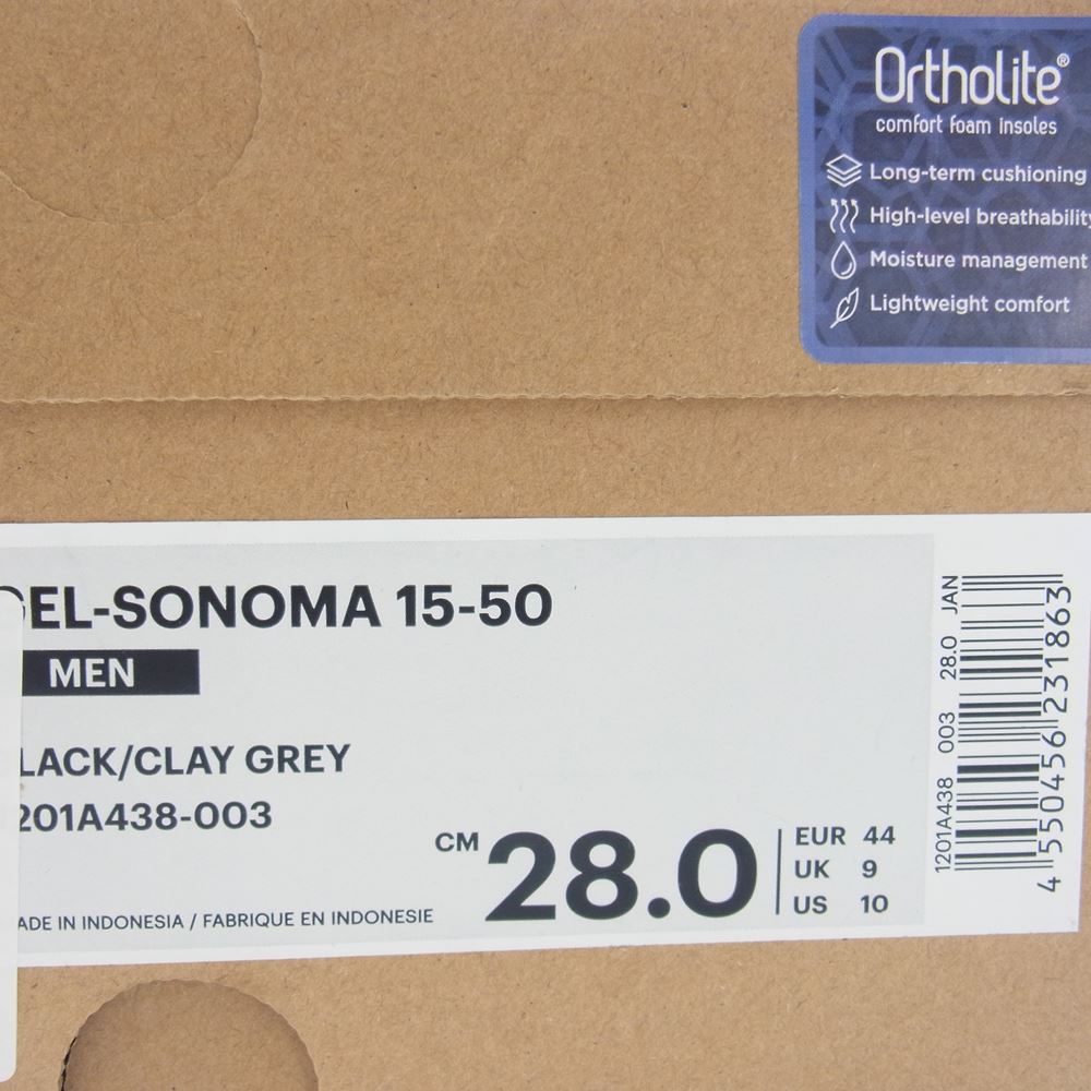 asics アシックス 1201A438-003 GEL-SONOMA 15-50 ゲル ソノマ スニーカー ブラック系 28cm【新古品】【未使用】【中古】