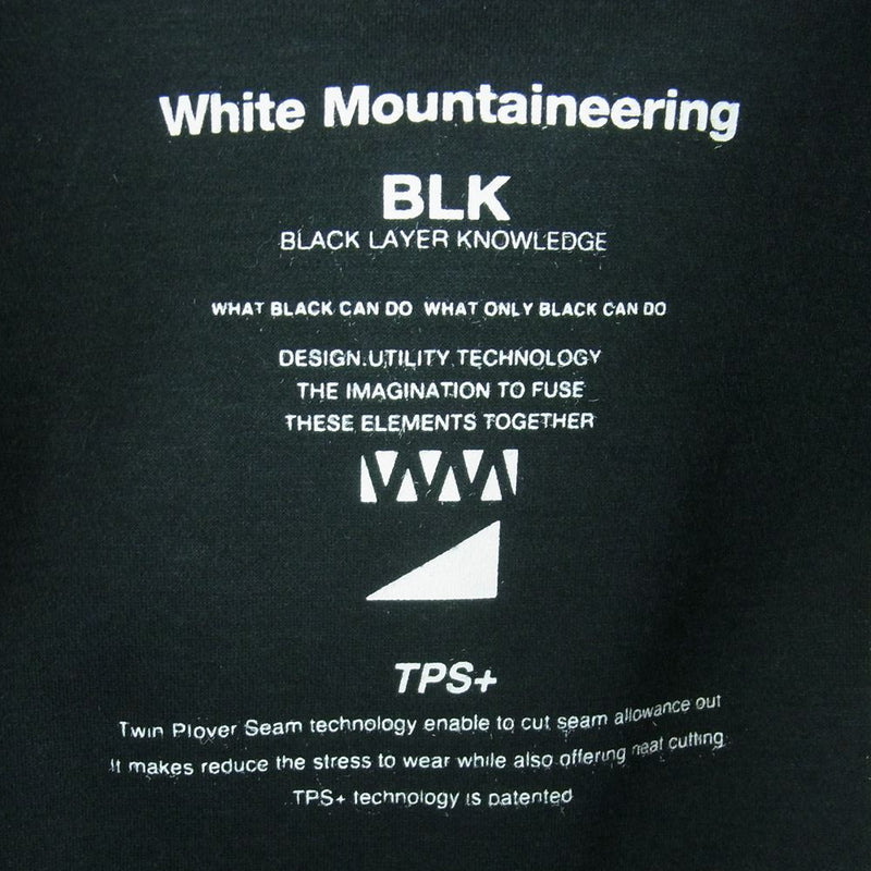 WHITE MOUNTAINEERING ホワイトマウンテニアリング BK2171206 2021SS TPS ZIPPED LAPEL JACKET ジップ ラペル ハイゲージ ジャケット ブラック系 1【中古】