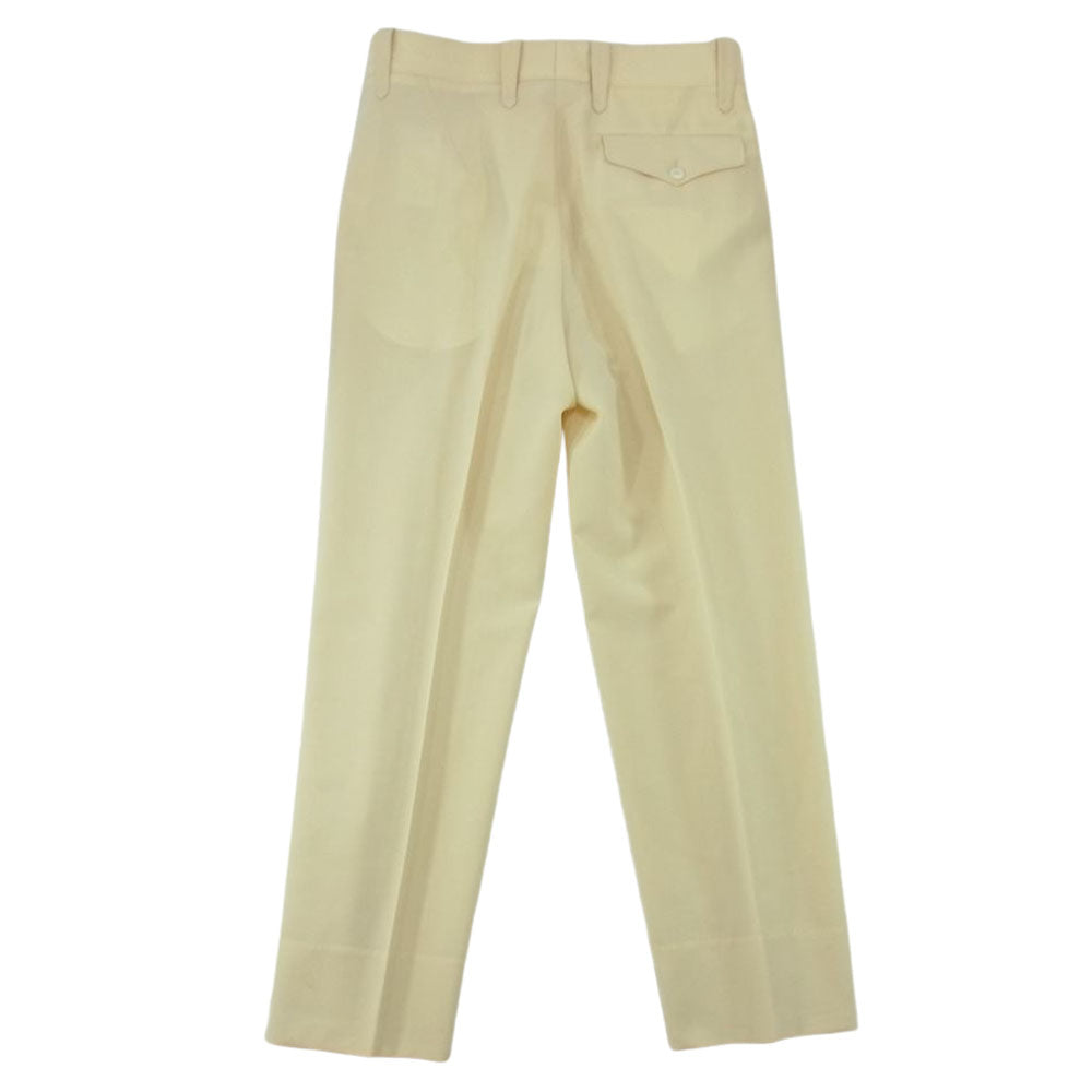 GUCCI グッチ 450431 Z529B イタリア製 ウール センタープレス スラックス パンツ ベージュ系 44【中古】