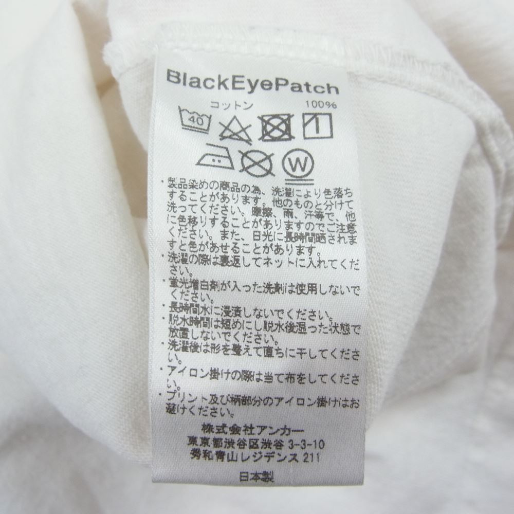 ブラックアイパッチ ロングスリーブカットソー 長袖 Tシャツ ホワイト系 M【中古】