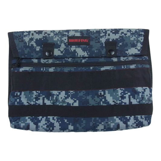 BRIEFING ブリーフィング クラッチ セカンド バッグ 迷彩 デジタルカモ ブラック系【中古】