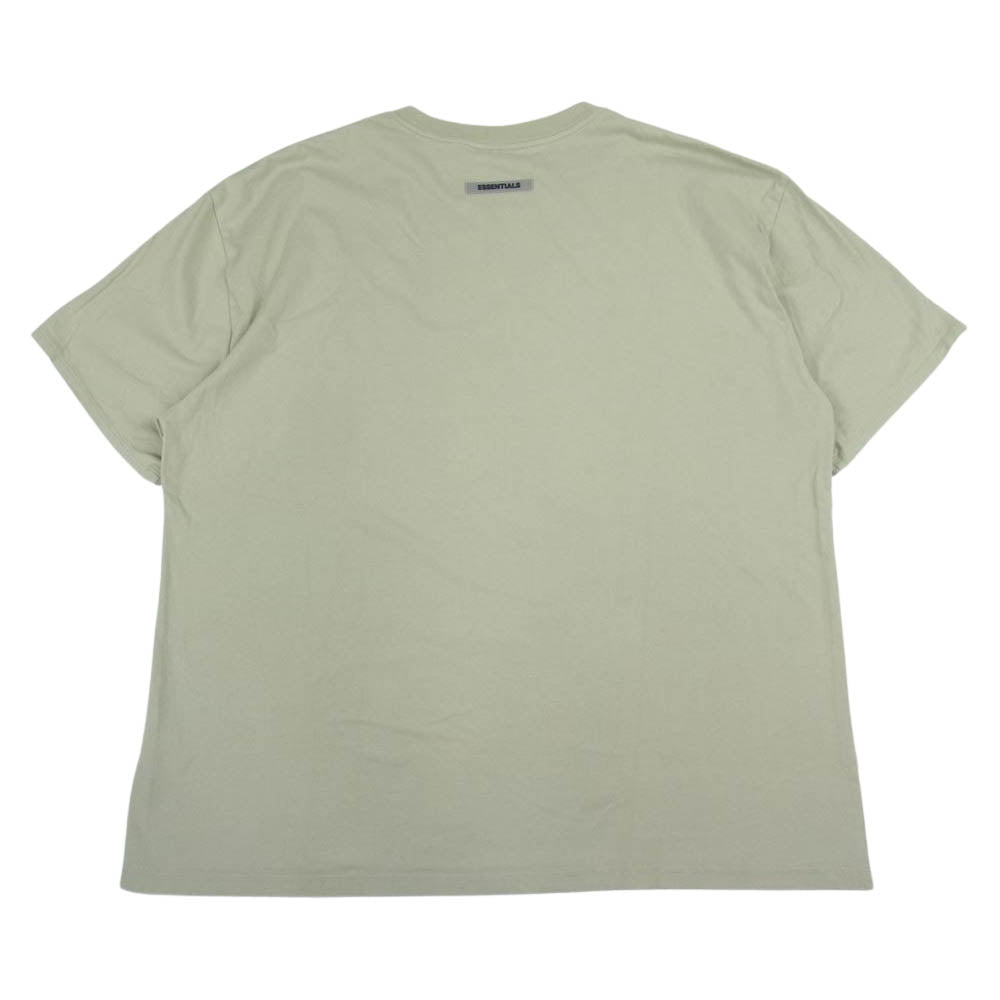 FEAR OF GOD フィアオブゴッド ESSENTIALS エッセンシャルズ ラバープリント ショートスリーブ カットソー 半袖 Tシャツ カーキ系 XL【中古】