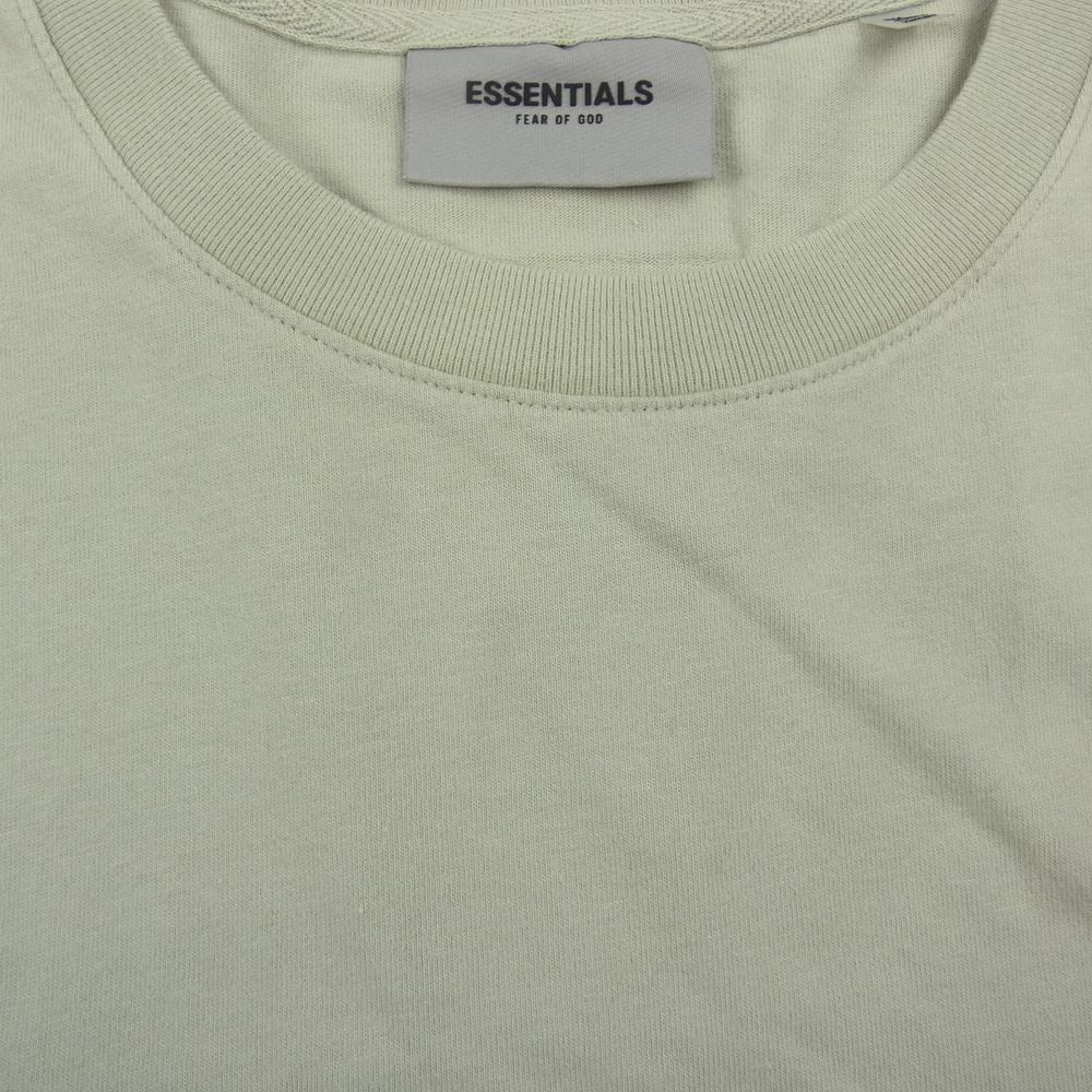 FEAR OF GOD フィアオブゴッド ESSENTIALS エッセンシャルズ ラバープリント ショートスリーブ カットソー 半袖 Tシャツ カーキ系 XL【中古】