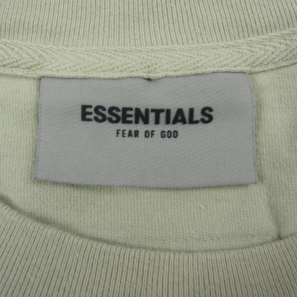 FEAR OF GOD フィアオブゴッド ESSENTIALS エッセンシャルズ ラバープリント ショートスリーブ カットソー 半袖 Tシャツ カーキ系 XL【中古】