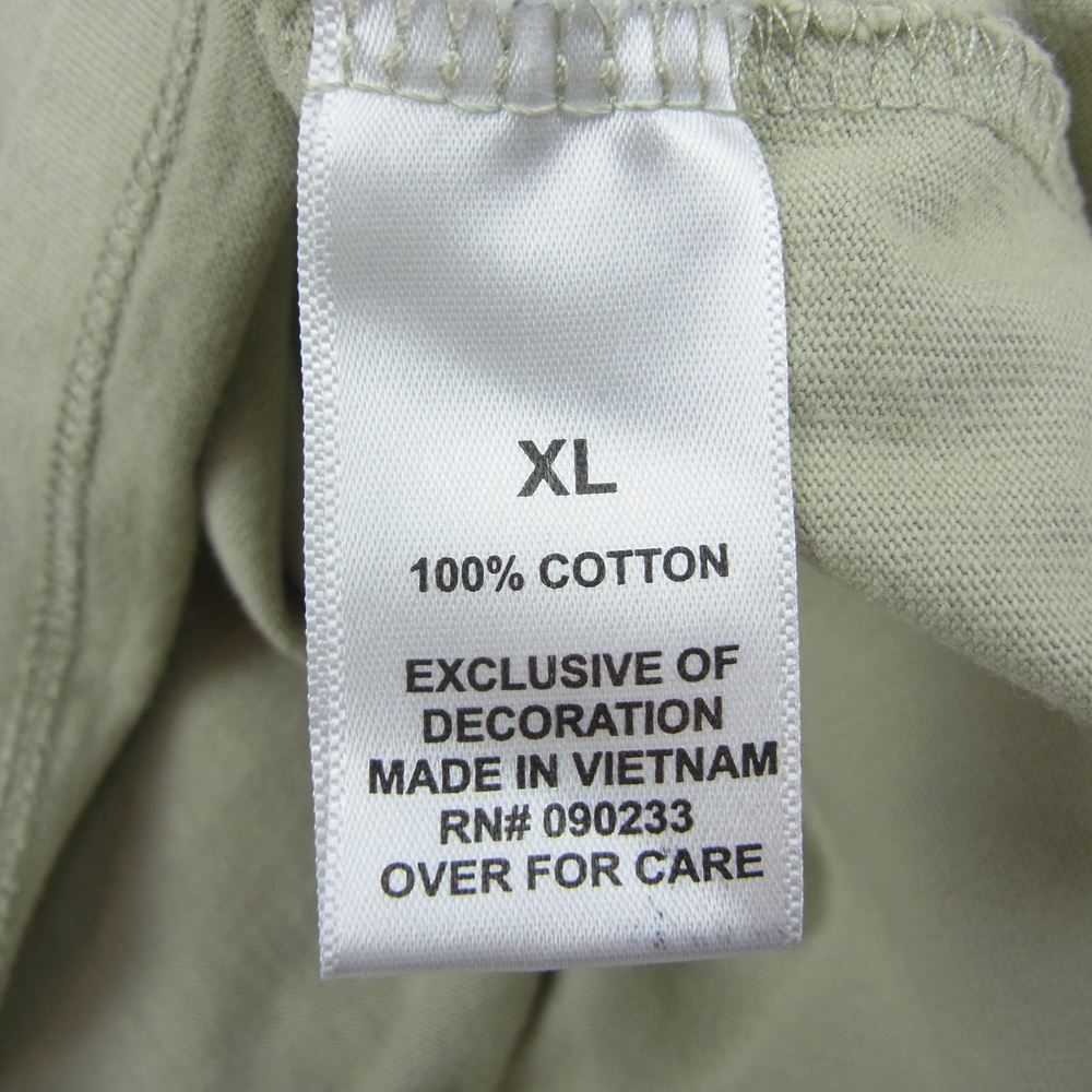 FEAR OF GOD フィアオブゴッド ESSENTIALS エッセンシャルズ ラバープリント ショートスリーブ カットソー 半袖 Tシャツ カーキ系 XL【中古】