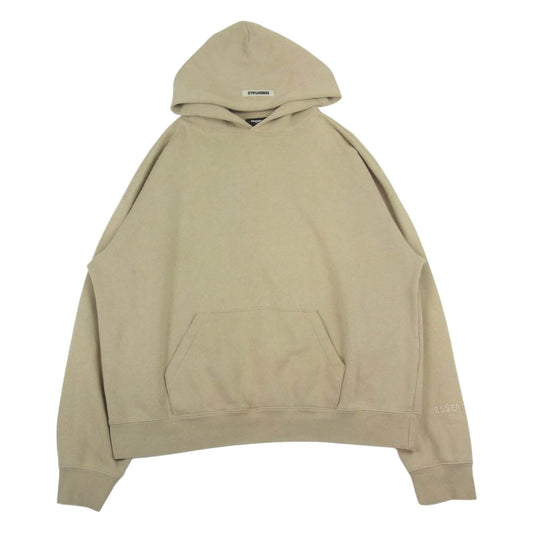FEAR OF GOD フィアオブゴッド ESSENTIALS エッセンシャルズ リフレクティブ プリント スウェット パーカー ベージュ系 M【中古】