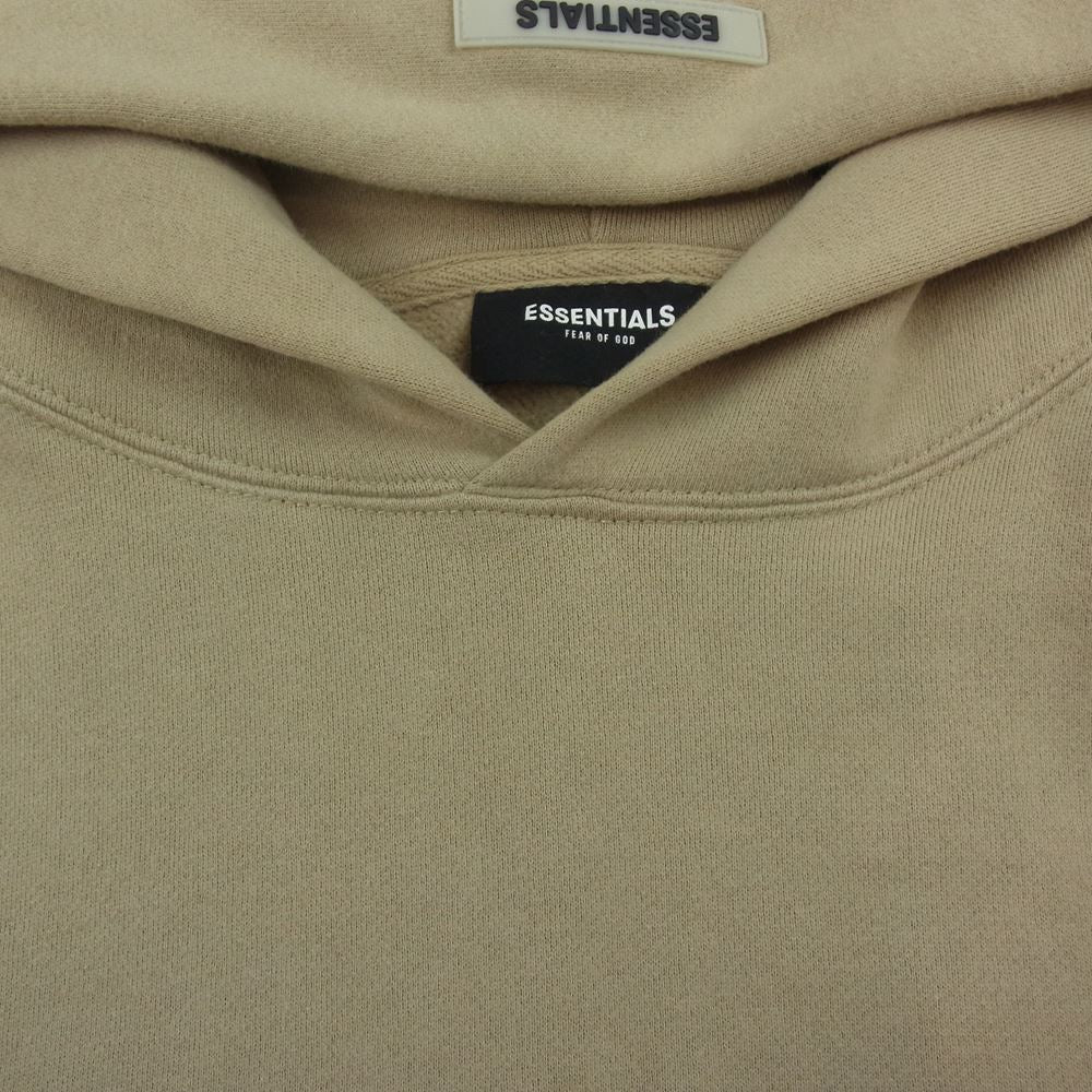 FEAR OF GOD フィアオブゴッド ESSENTIALS エッセンシャルズ リフレクティブ プリント スウェット パーカー ベージュ系 M【中古】
