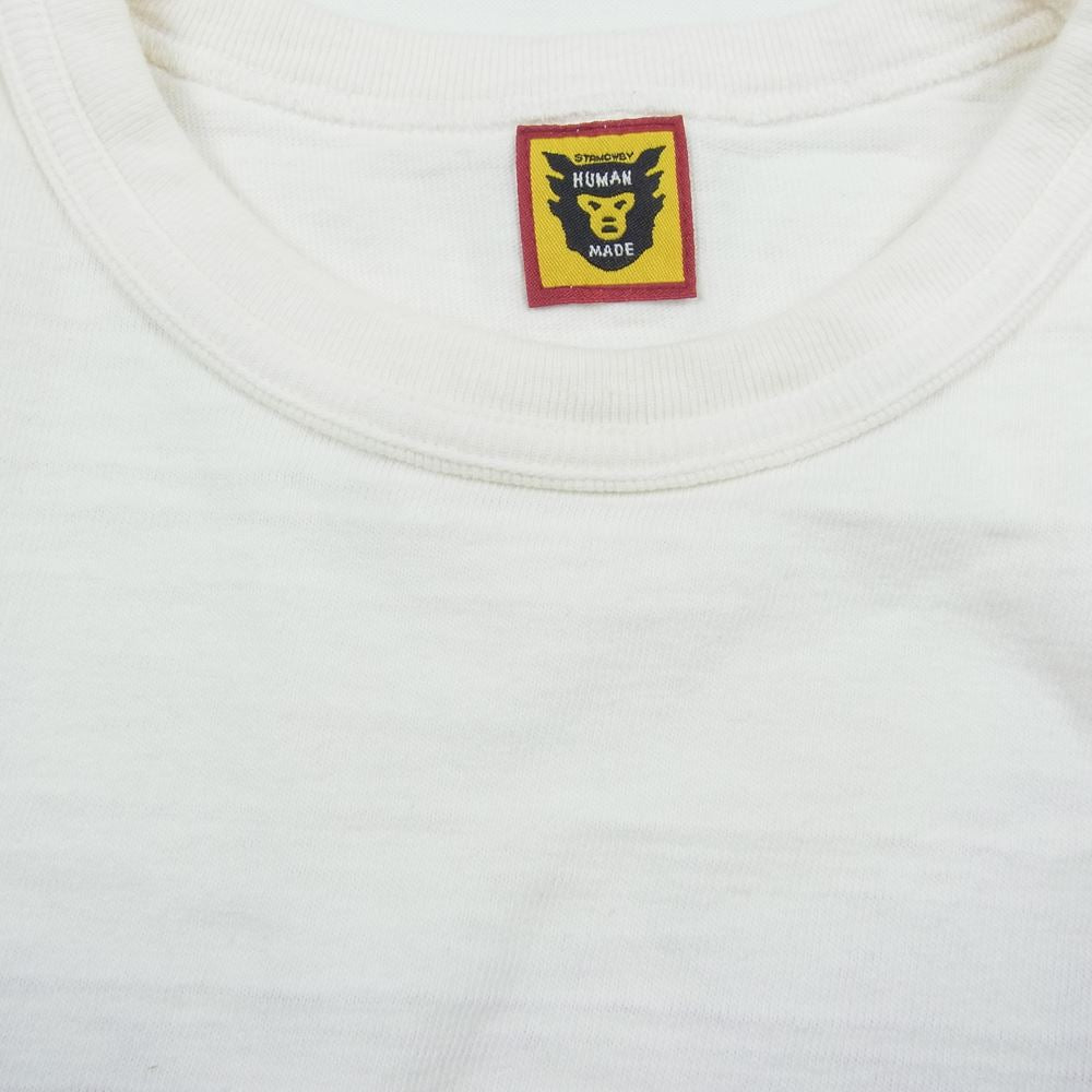 HUMAN MADE ヒューマンメイド × GIRLS DON’T CRY ガールズドントクライ ロゴプリント 半袖 Tシャツ ホワイト系 XL【中古】