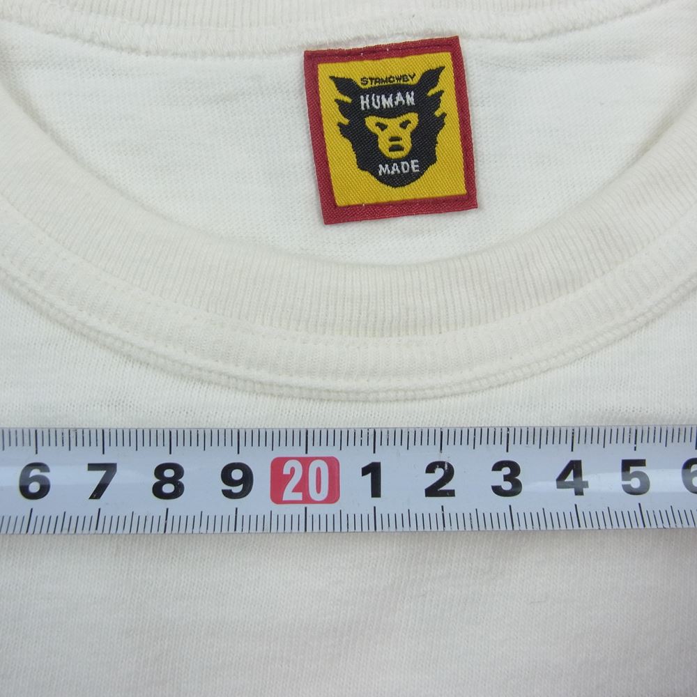 HUMAN MADE ヒューマンメイド × GIRLS DON’T CRY ガールズドントクライ ロゴプリント 半袖 Tシャツ ホワイト系 XL【中古】