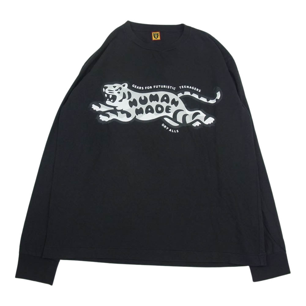 HUMAN MADE ヒューマンメイド TIGER L/S T-SHIRT ロングスリーブカットソー 長袖 Tシャツ ブラック系 XXL【中古】