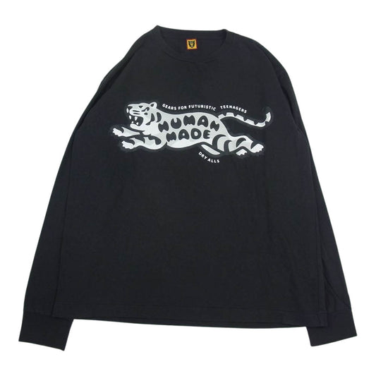 HUMAN MADE ヒューマンメイド TIGER L/S T-SHIRT ロングスリーブカットソー 長袖 Tシャツ ブラック系 XXL【中古】