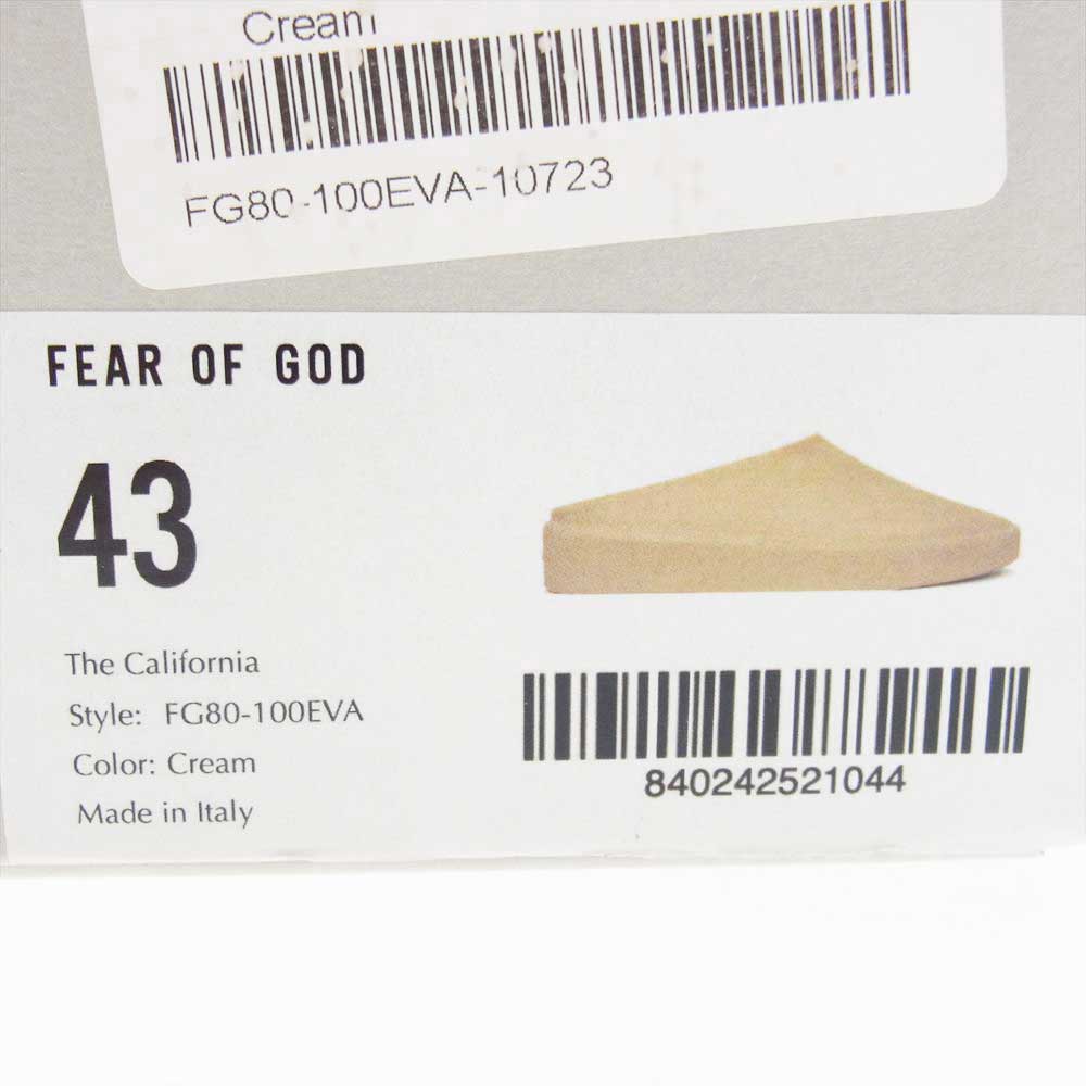 FEAR OF GOD フィアオブゴッド FG80-100EVA THE CALIFORNIA SLIP-ON  ザ カリフォルニア スリッポン オフホワイト系 43【中古】