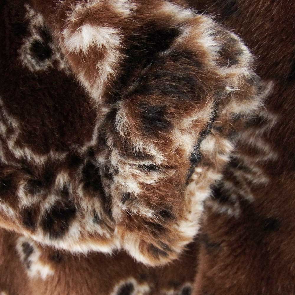 Supreme シュプリーム 21SS Bandana Faux Fur Bomber Jacket バンダナ フェイクファー ボンバー ジャケット 総柄ファー ブルゾン ブラウン系 L【中古】