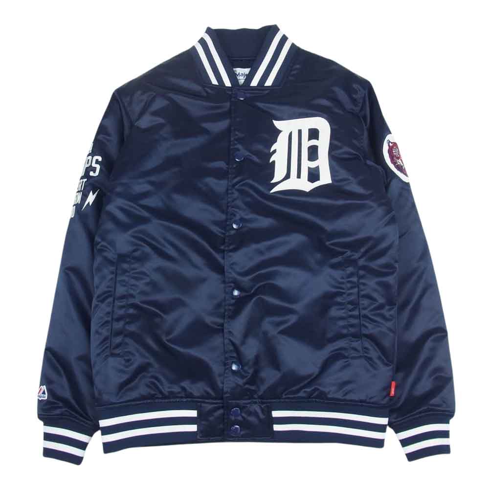 WTAPS ダブルタップス 14SS 141MJMSD-JKM01 × MAJESTIC マジェスティック BENCH JACKET ベンチ ジャケット ナイロン スタジャン DESERT STORM デザート ストーム ネイビー系 M【中古】