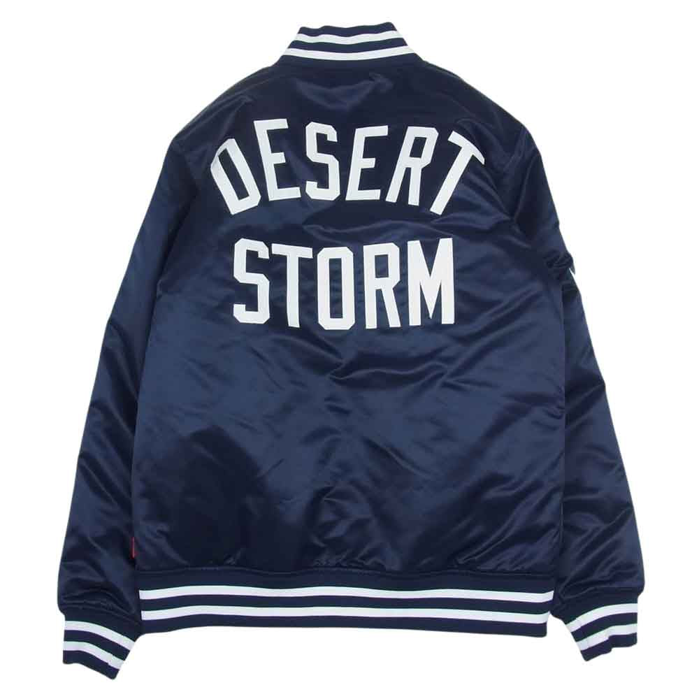 WTAPS ダブルタップス 14SS 141MJMSD-JKM01 × MAJESTIC マジェスティック BENCH JACKET ベンチ ジャケット ナイロン スタジャン DESERT STORM デザート ストーム ネイビー系 M【中古】