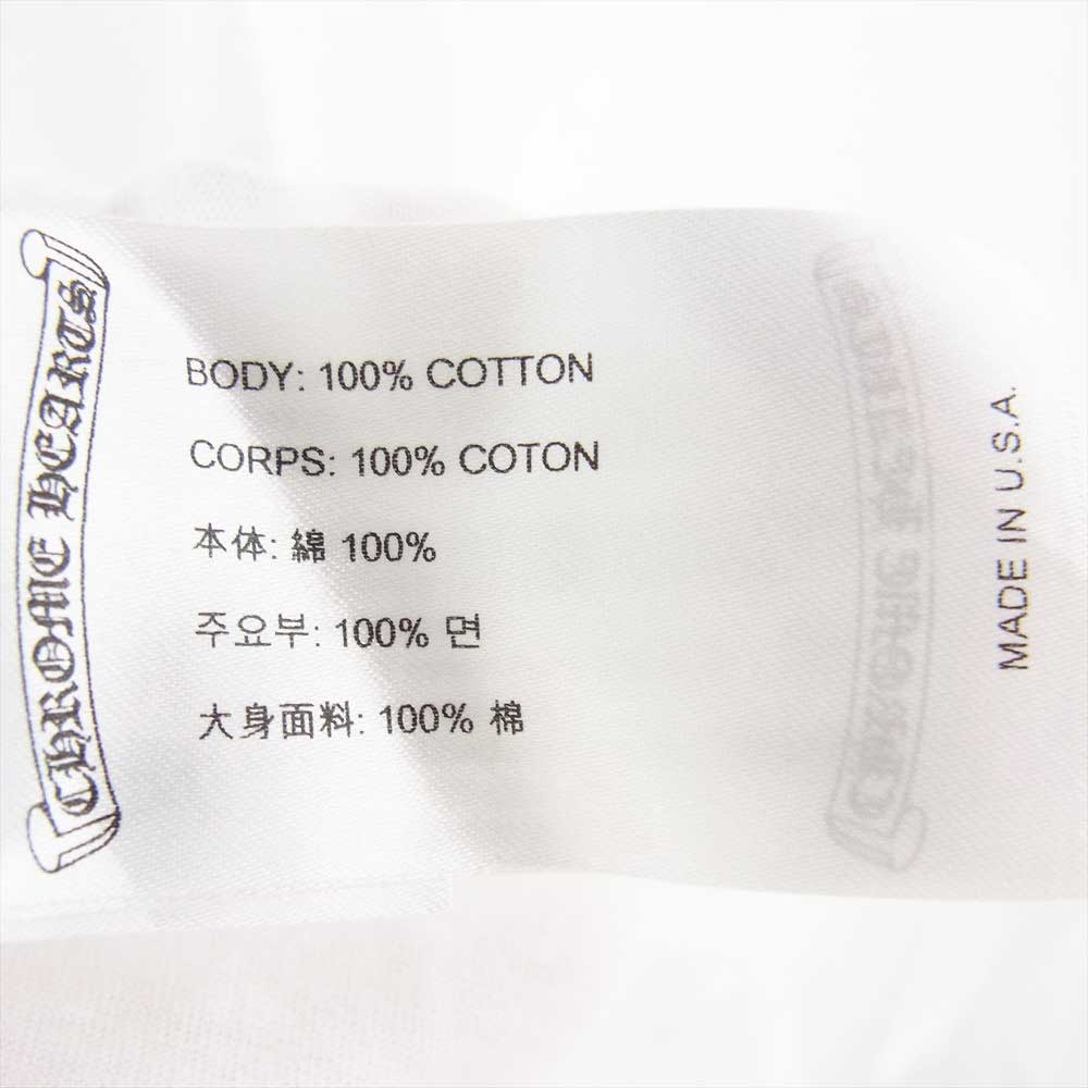 CHROME HEARTS クロムハーツ（原本無） Orange Cemetery Cross LS Tee オレンジ セメタリー クロス ロングスリーブ ロンT Tシャツ 長袖 ホワイト系 L【美品】【中古】