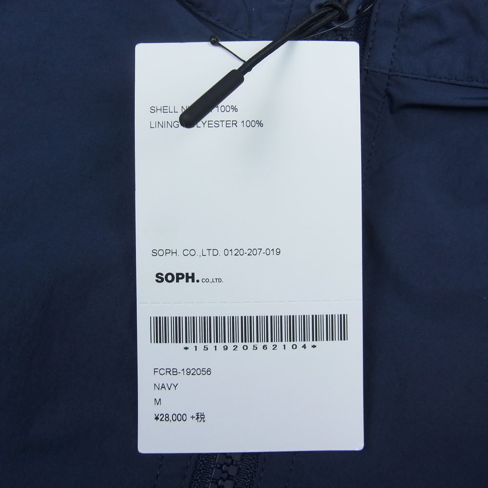 SOPH ソフ 19AW FCRB-192056  F.C.Real Bristol エフシーレアルブリストル BIG EMBLEM STAND COLLAR BLOUSON ナイロン ジャケット  ネイビー系 M【新古品】【未使用】【中古】