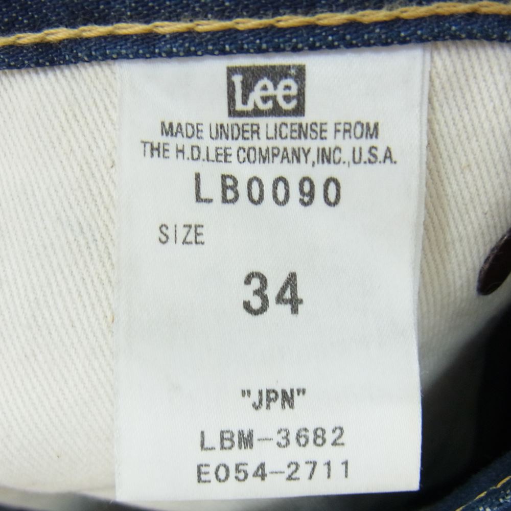 レショップ LB0090 × Lee L'ECHOPPE別注 LOGGER PANTS ロガー パンツ デニム インディゴブルー系 34【中古】