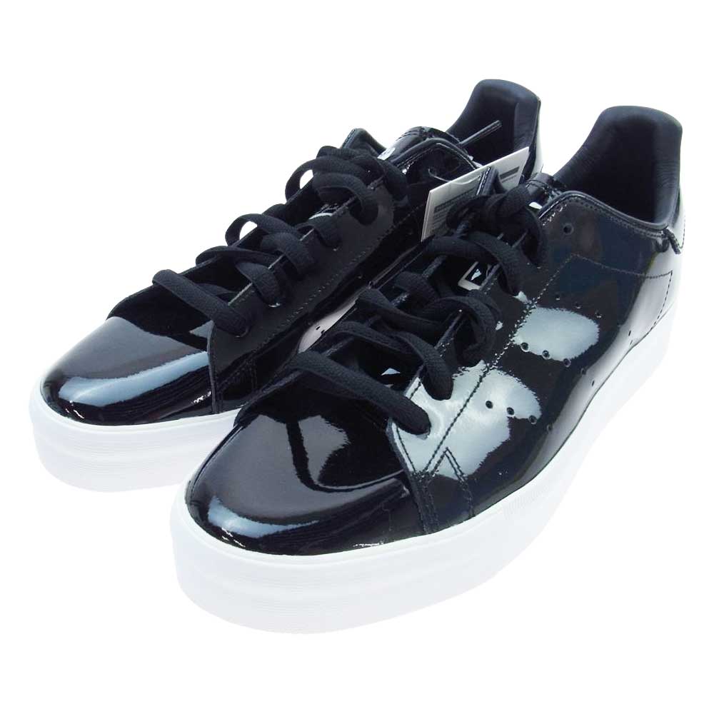 adidas アディダス B24541 STAN SMITH スタンスミス バルカナイズド エナメル スニーカー ブラック系 26.5cm【極上美品】【中古】