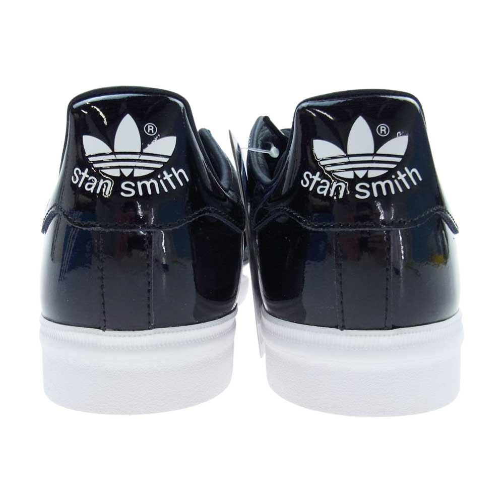adidas アディダス B24541 STAN SMITH スタンスミス バルカナイズド エナメル スニーカー ブラック系 26.5cm【極上美品】【中古】