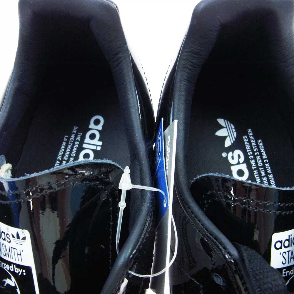 adidas アディダス B24541 STAN SMITH スタンスミス バルカナイズド エナメル スニーカー ブラック系 26.5cm【極上美品】【中古】