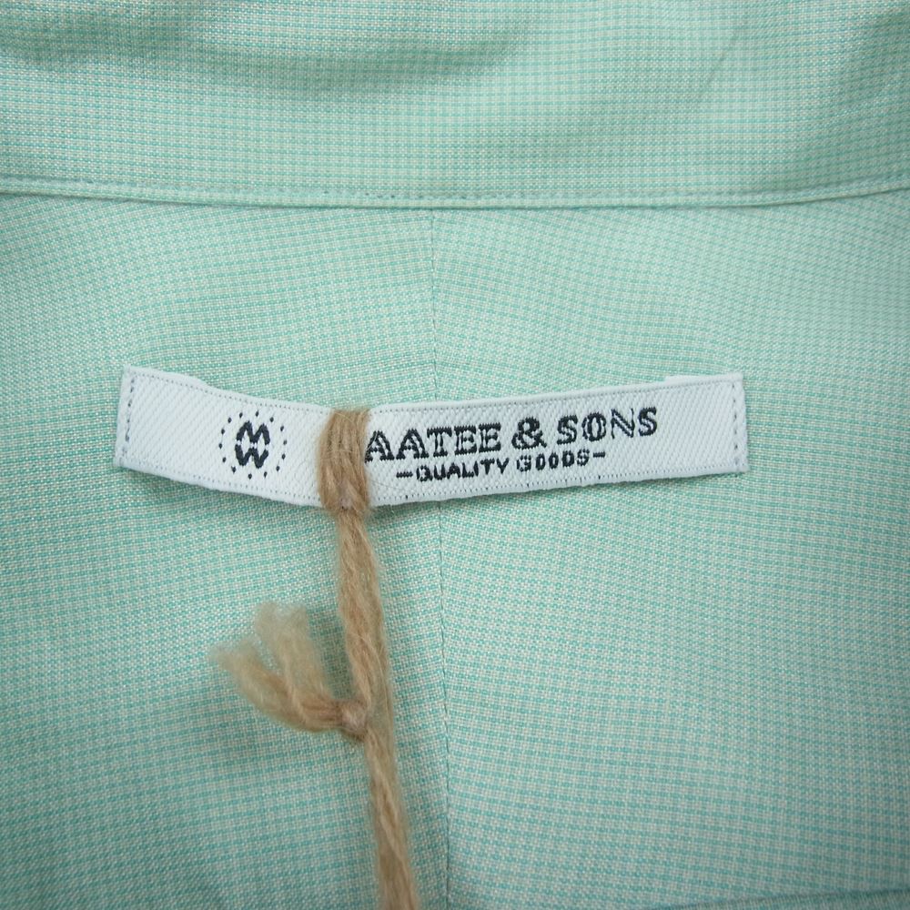 マーティーアンドサンズ 23SS MT3103-0601B ELIZABETH REGULAR COLLAR SHIRTS エリザベス レギュラー カラー コットン シルク シャツ 長袖 グリーン系 3【美品】【中古】