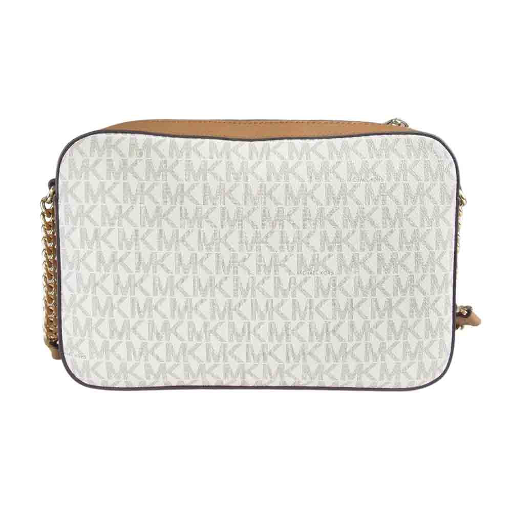 Michael Kors マイケルコース シグネチャー チェーン ショルダー バッグ MK ロゴ ライトブラウン系【中古】