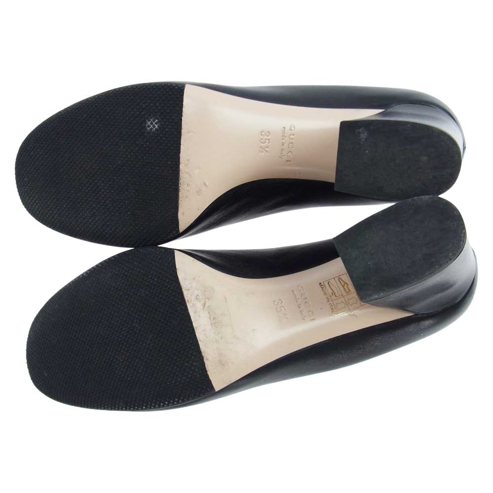 GUCCI グッチ 565856 C9D00 1000 フェイクパール パンプス ブラック系 35.5【中古】