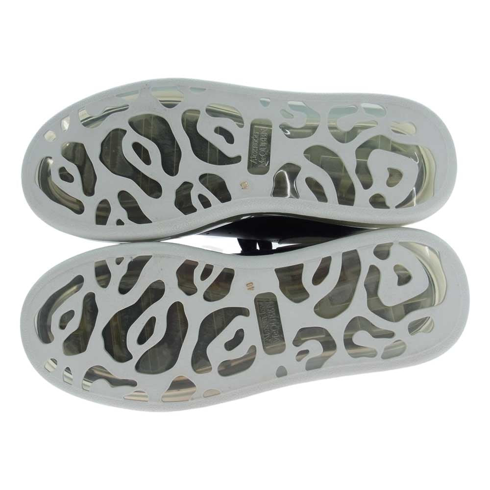 Alexander McQueen アレキサンダーマックイーン 604232WHX981041 OVERSIZED LARRY SNEAKER オーバーサイズ ラリー クリアソール ローカット レースアップ スニーカー ブラック系 EU40【新古品】【未使用】【中古】