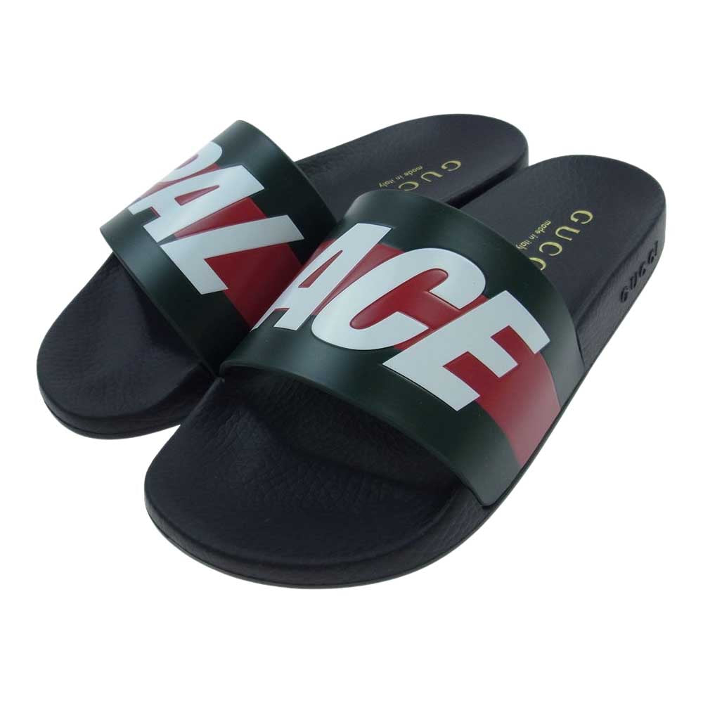GUCCI グッチ 723353 9AAAF 8818 × Palace パレス Logo Web Slide Sandal ロゴウェブ スライド サンダル 7【新古品】【未使用】【中古】