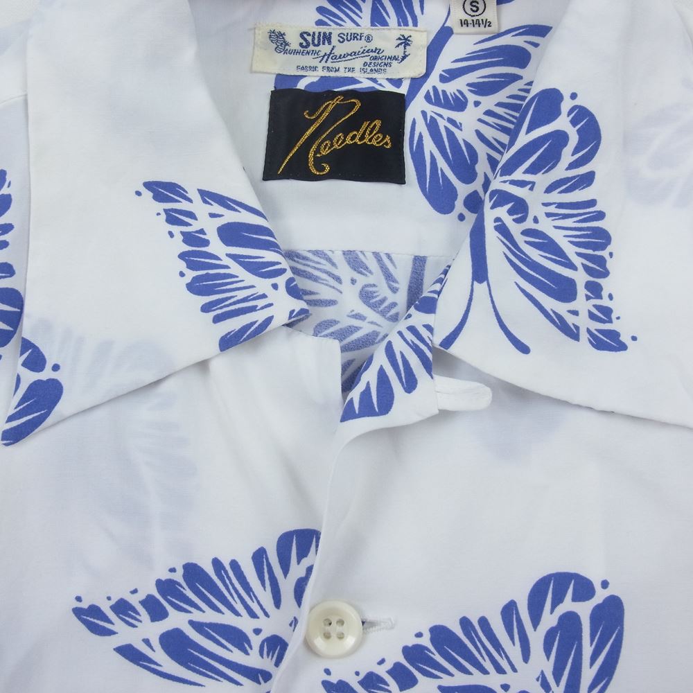 Needles ニードルス Sun Surf BEAMS サンサーフ ビームス別注 Aloha Shirt Special パピヨン アロハシャツ スペシャル ホワイト系 S【中古】